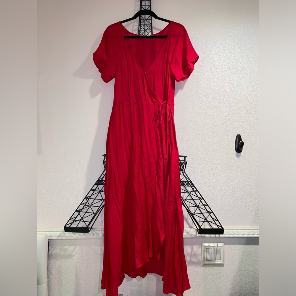 Lush Fuchsia pink wrap dress